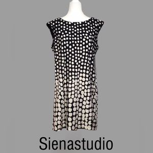 NWT Siena Studio Pull-Over Dressy A-Line Dress,‎ Black and White, XL
